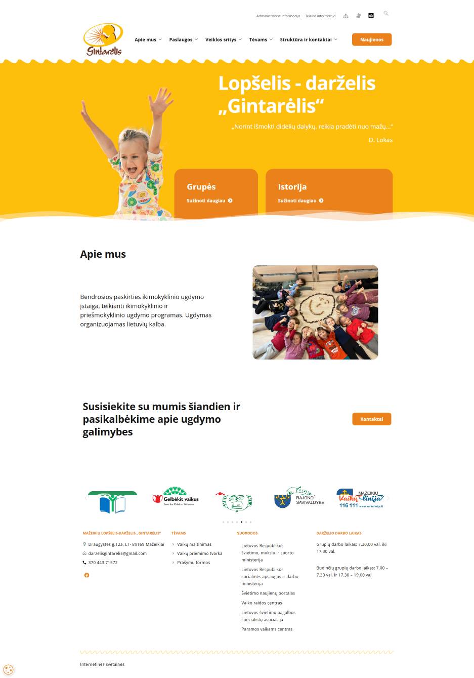 Żłobek i przedszkole Gintarėlis w Mažeikiai